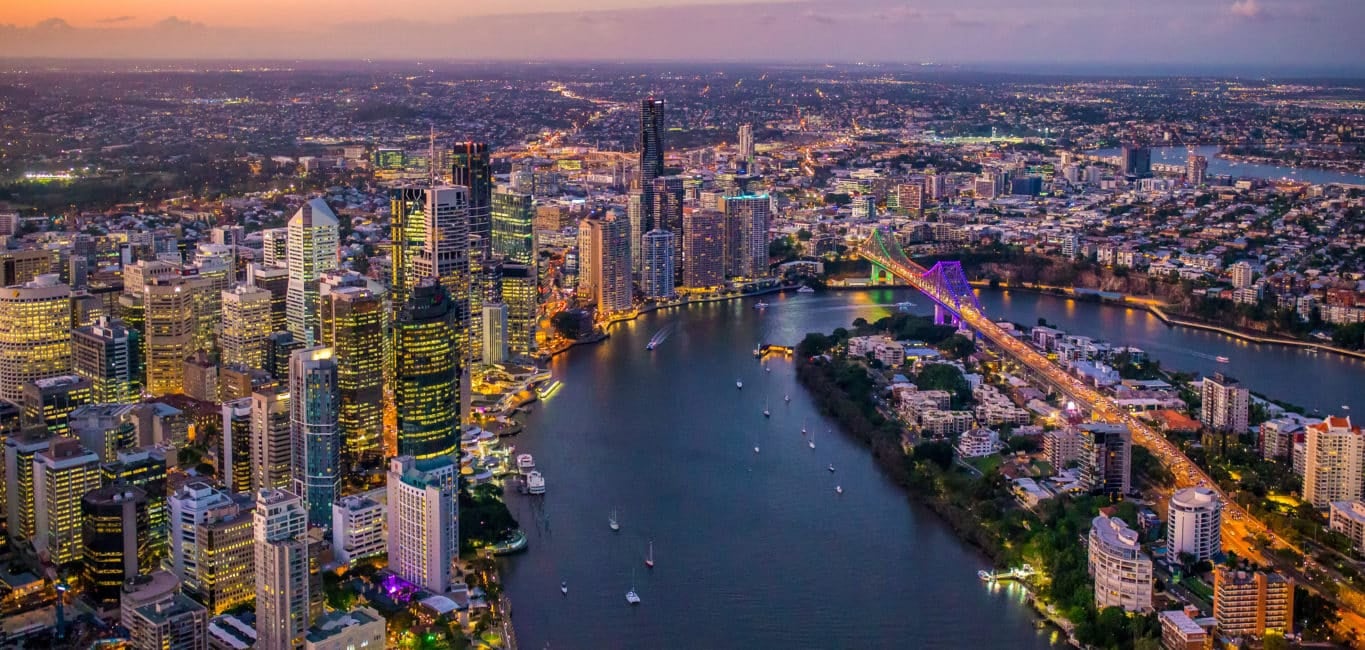 Brisbane city skyline – TRG The Reseal Guys service area